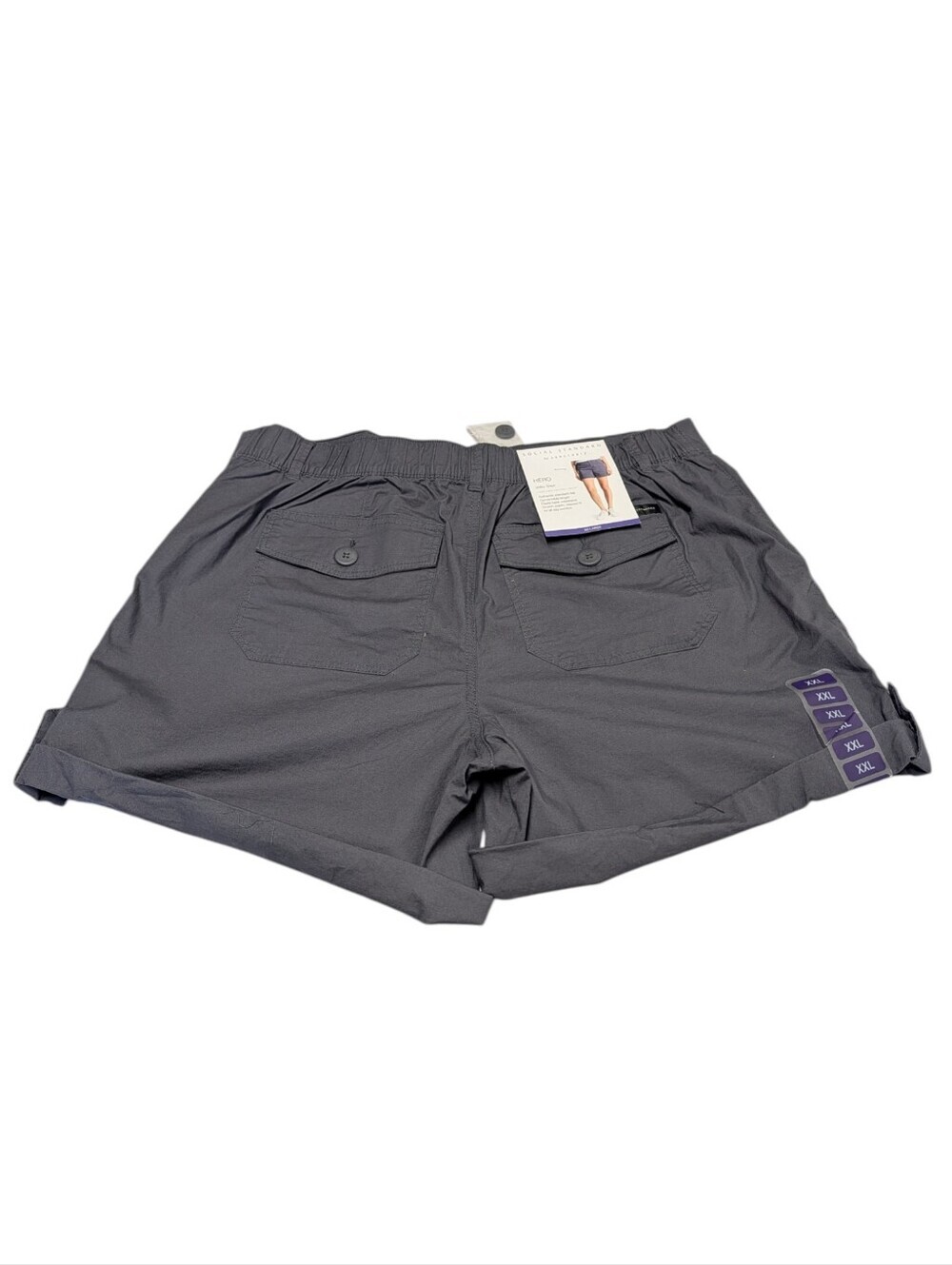Social Standard by Sanctuary Hero Women Utility Short Gray Size XXL Roll Tab NWT - Picture 3 of 8